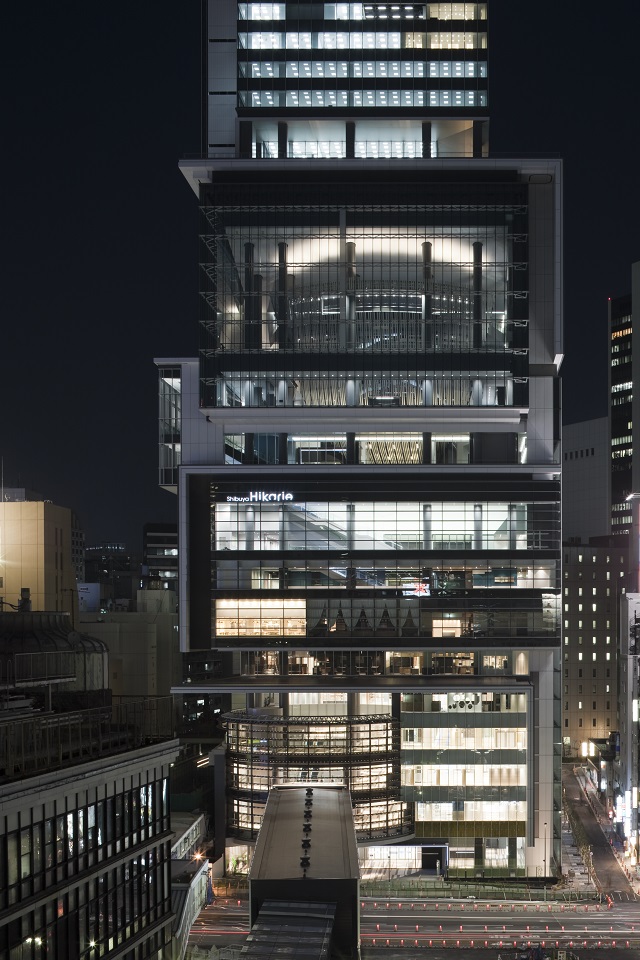 Shibuya Hikarie at night