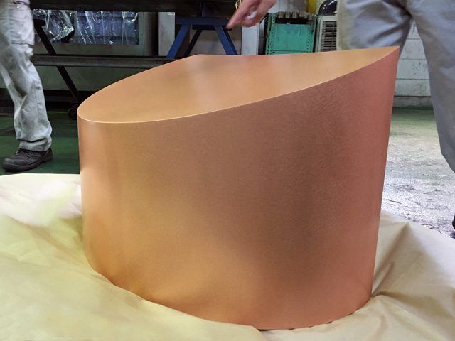Inspecting the copper hood