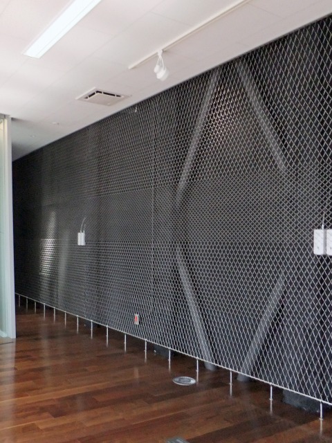 Kikukawa Group Tokyo Office, interior mesh wall