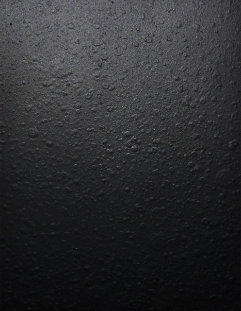 Sample of ‘cast painted (matte black)’ steel, from Kikukawa’s steel finish sample book