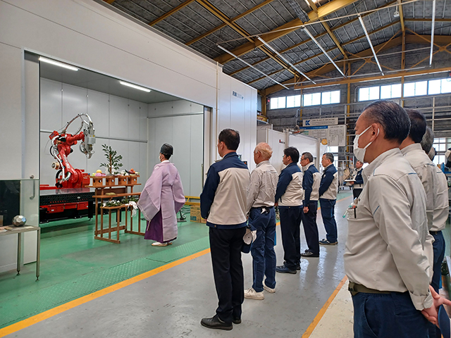 新レーザ溶接機 安全祈願