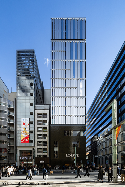 清和銀座ビル ステンレス外装パネル